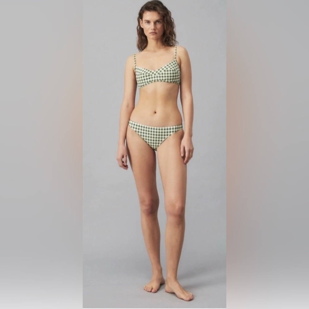 Tory Burch Olive Checkered Bikini